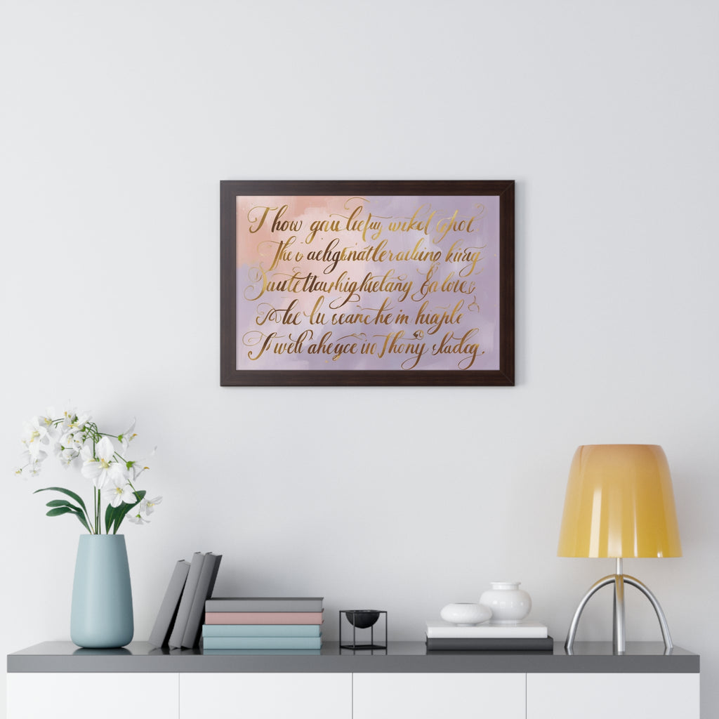 Framed Poster for Home Decor, Gift for Birthdays, Weddings