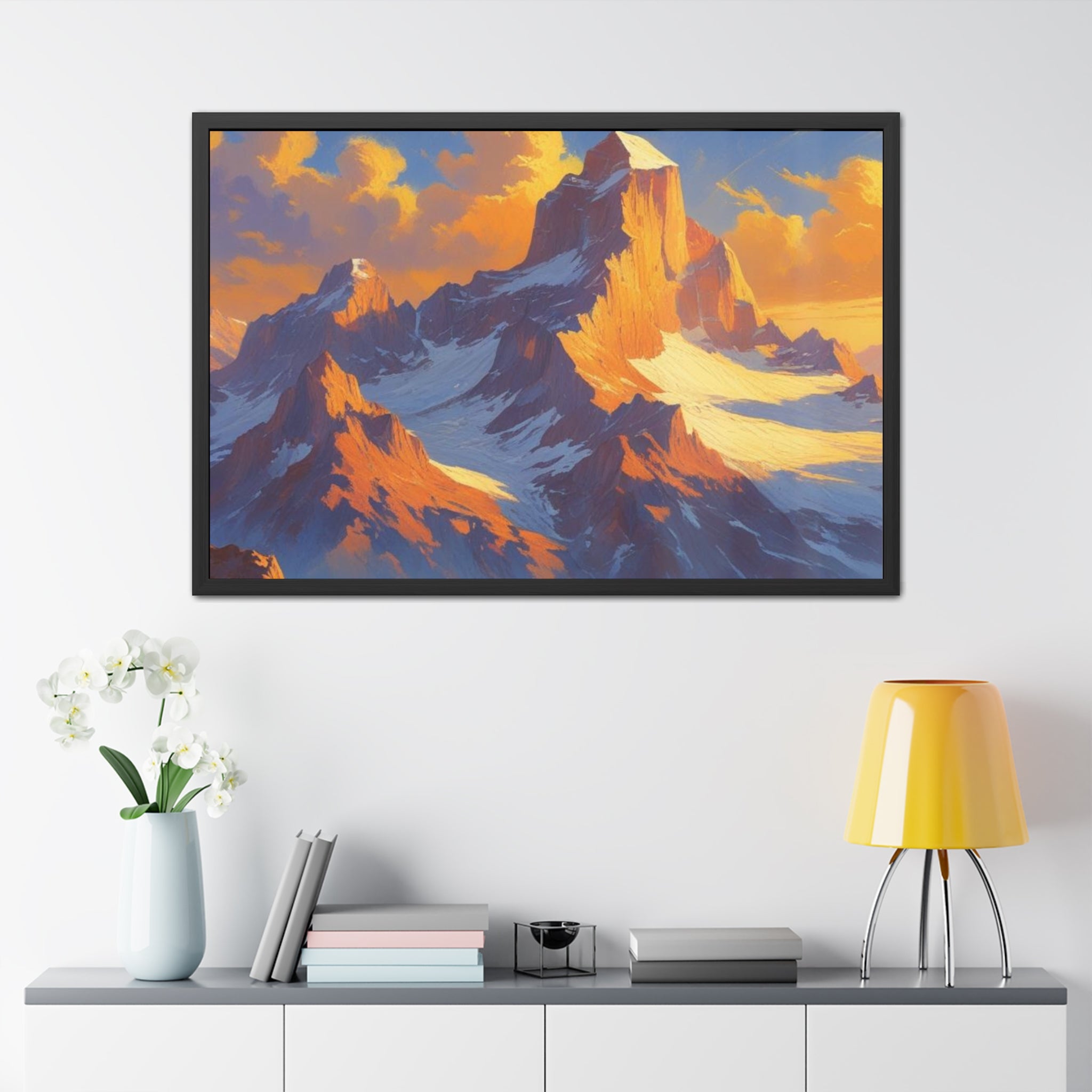 Mountain Sunset Framed Poster