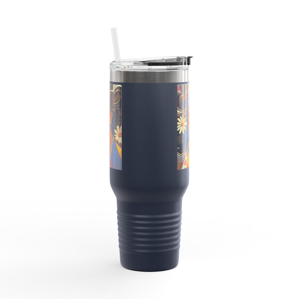 Bohemian Insulated Travel Mug | 40oz Floral Design | Perfect for Hot & Cold Drinks, Travel Lovers, Gifts for Her, Summer Vibes