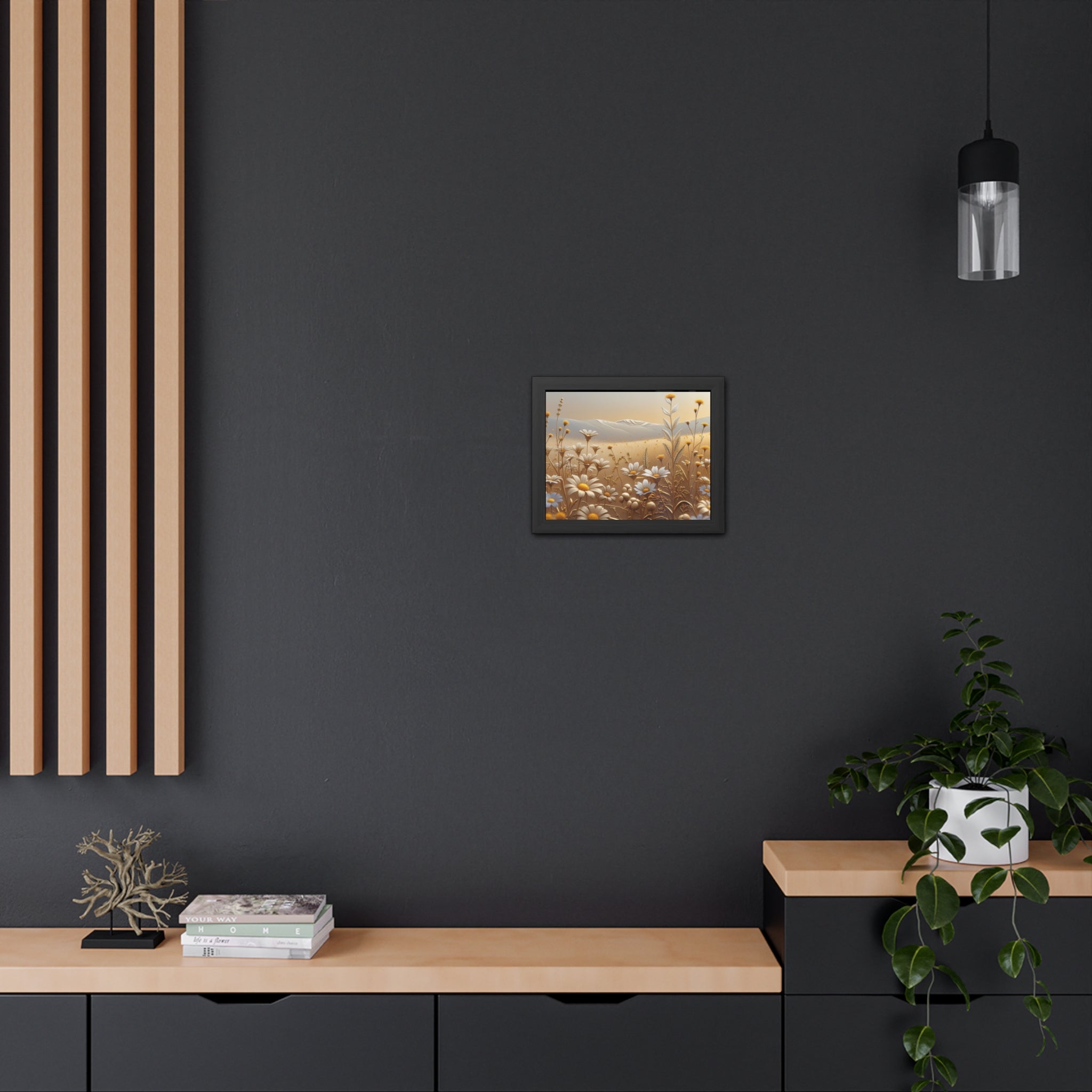 Framed Floral Wall Art, Modern Living Room Decorations