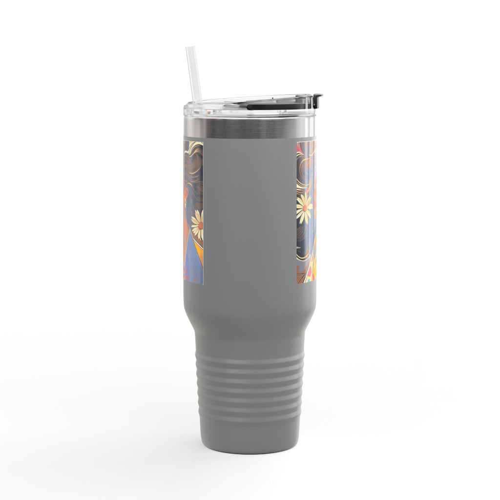 Bohemian Insulated Travel Mug | 40oz Floral Design | Perfect for Hot & Cold Drinks, Travel Lovers, Gifts for Her, Summer Vibes