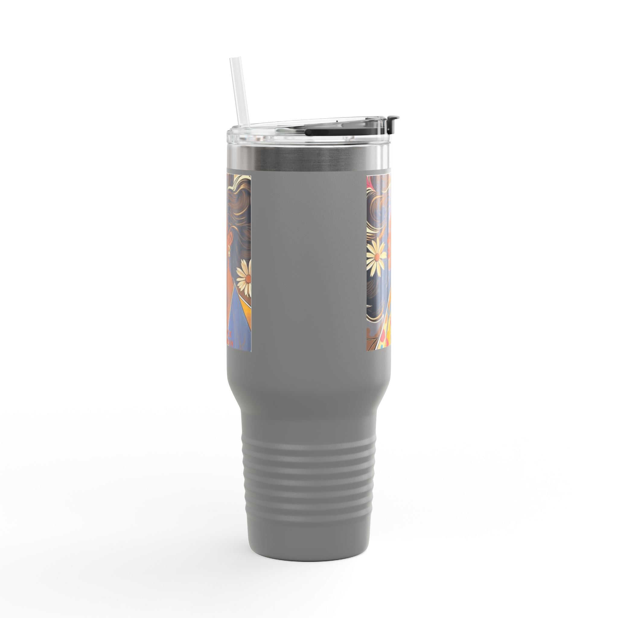 Bohemian Insulated Travel Mug | 40oz Floral Design | Perfect for Hot & Cold Drinks, Travel Lovers, Gifts for Her, Summer Vibes