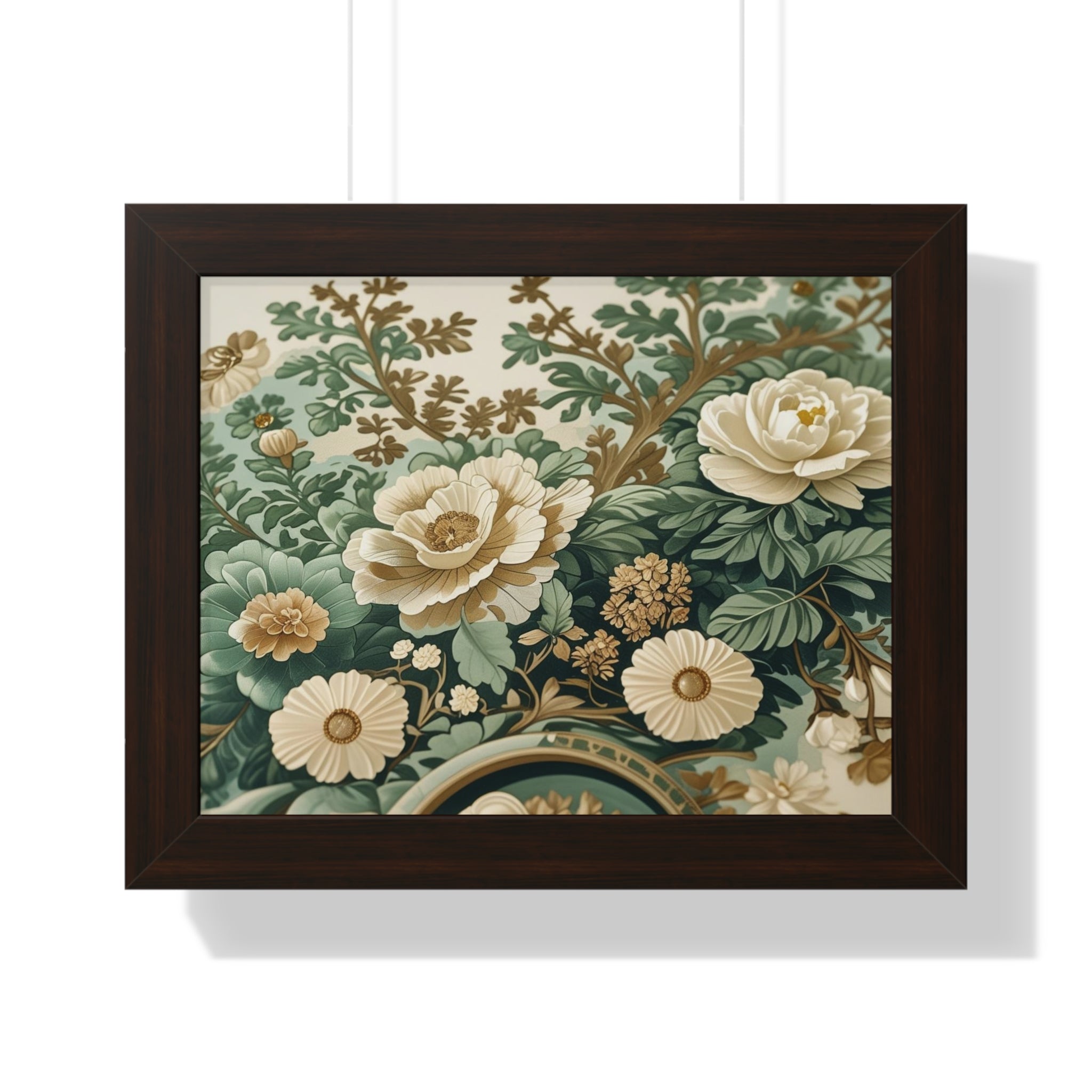 Vintage Floral Wall Art, Framed Poster for Home Decor, Botanical Print, Gift for Garden Lovers, Elegant Artwork, Floral Decor