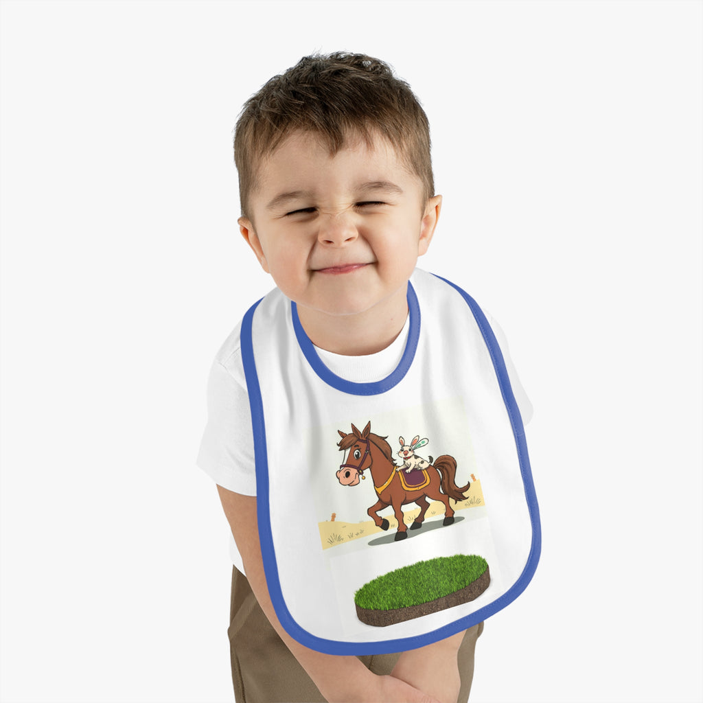 Baby Contrast Trim Jersey Bib