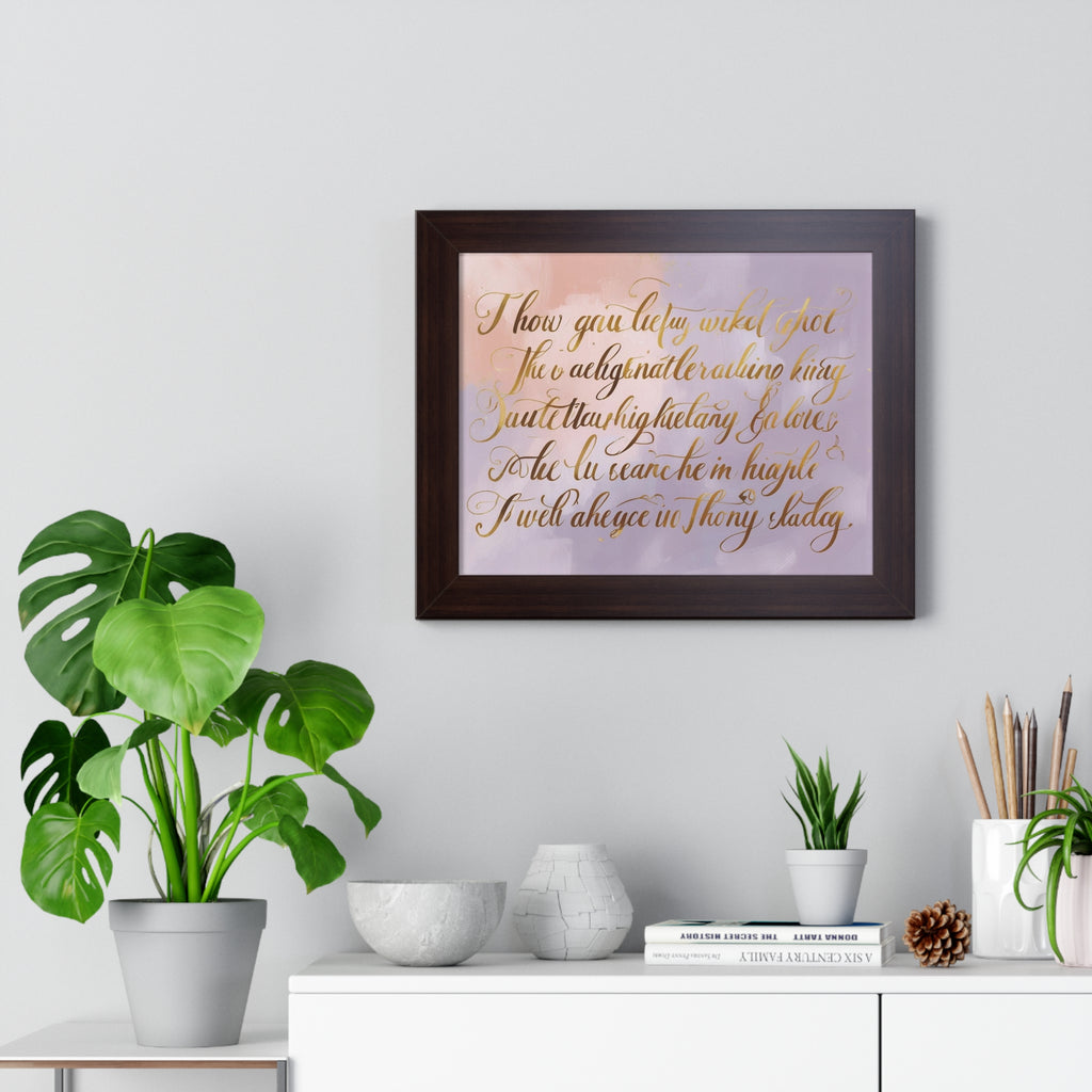 Framed Poster for Home Decor, Gift for Birthdays, Weddings