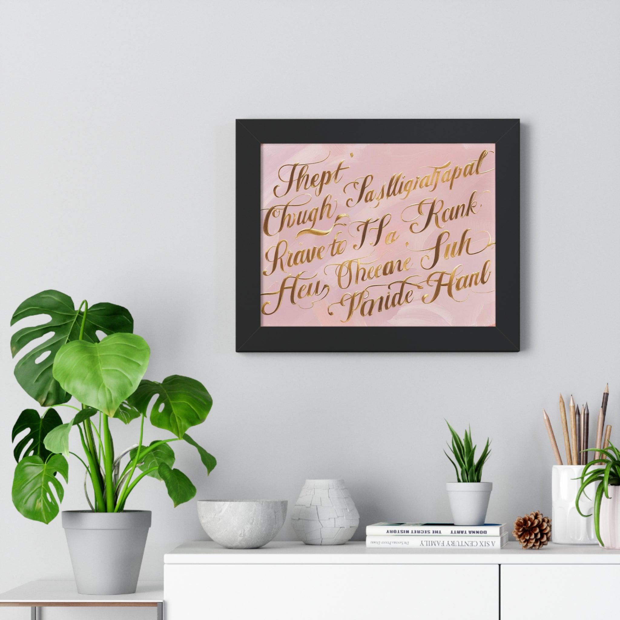 Elegant Framed Poster Art,Nursery or Office Decoration