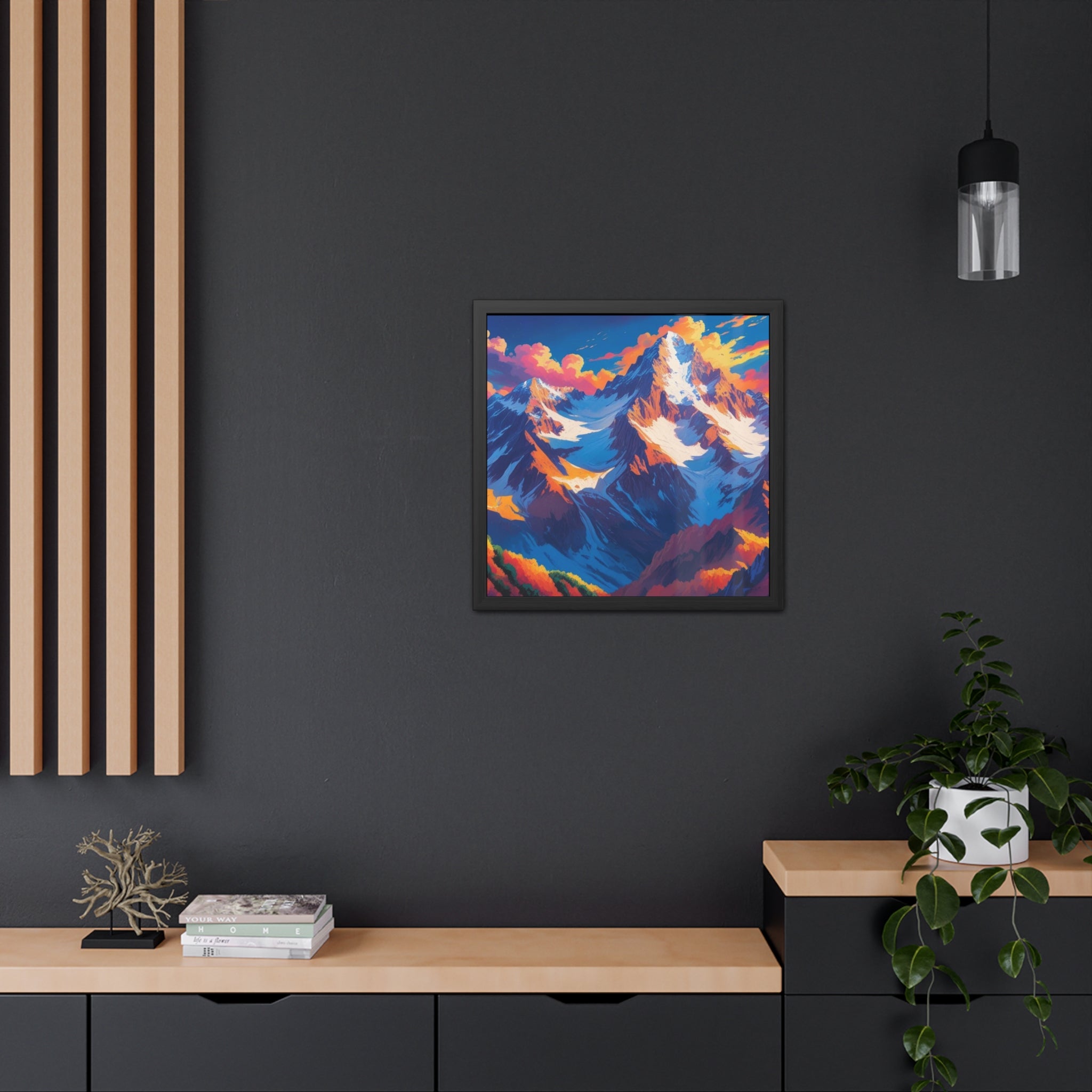 Mountain Sunset Framed Poster