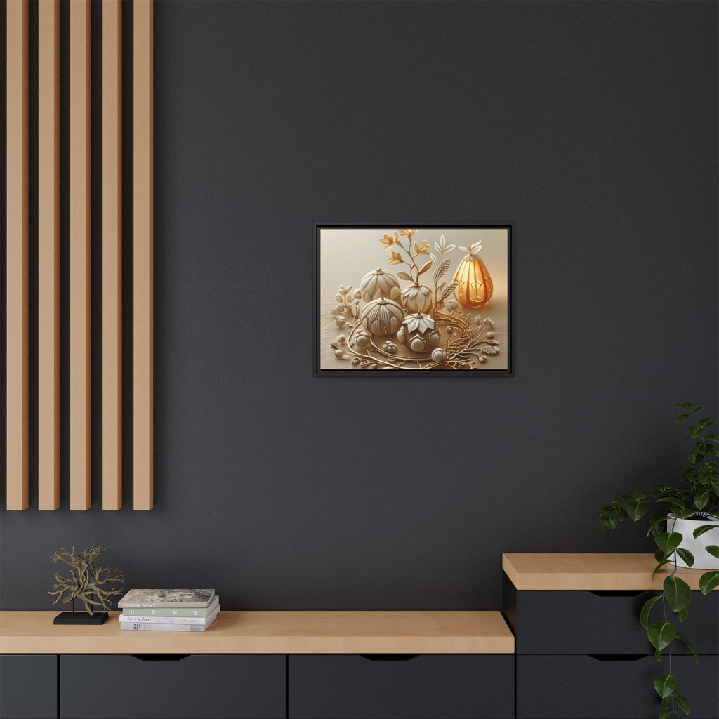 Autumn Framed Canvas Art,Thanksgiving Wall Art