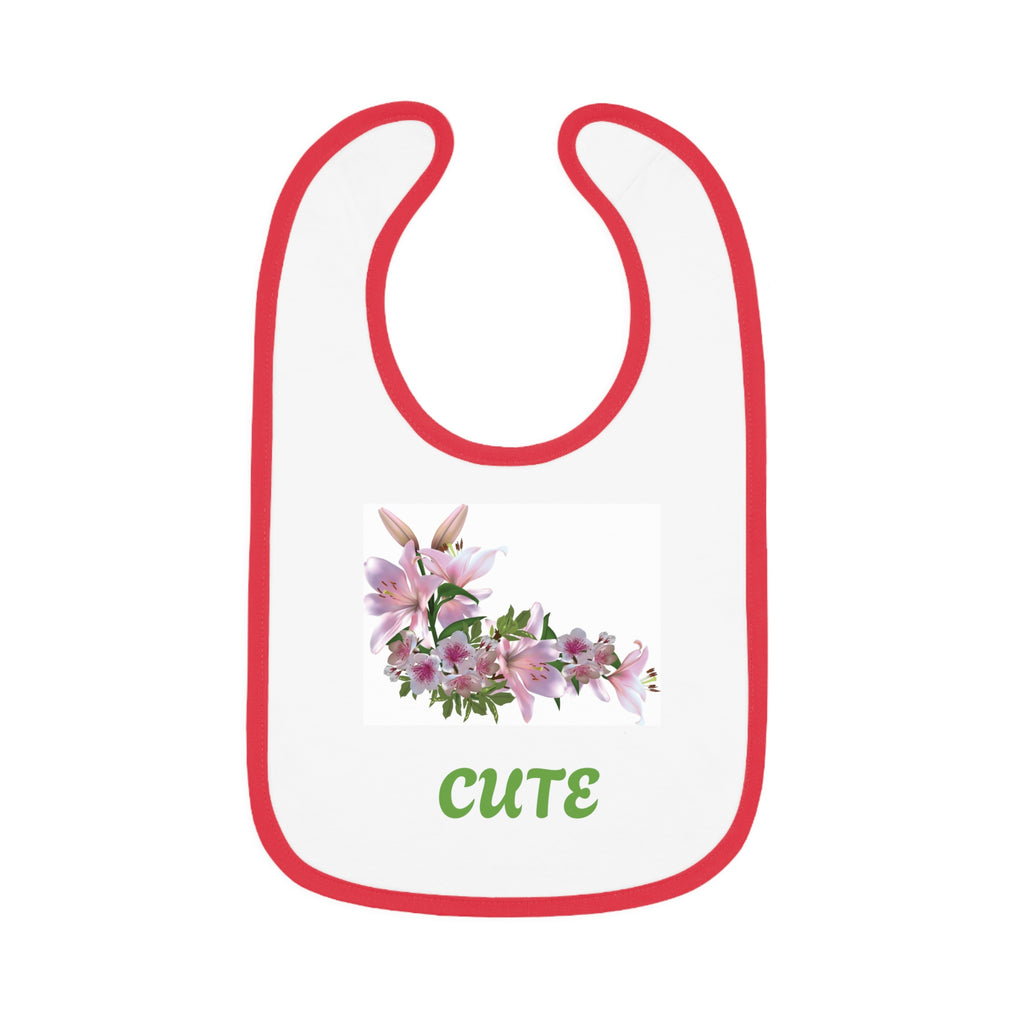 Baby Contrast Trim Jersey Bib
