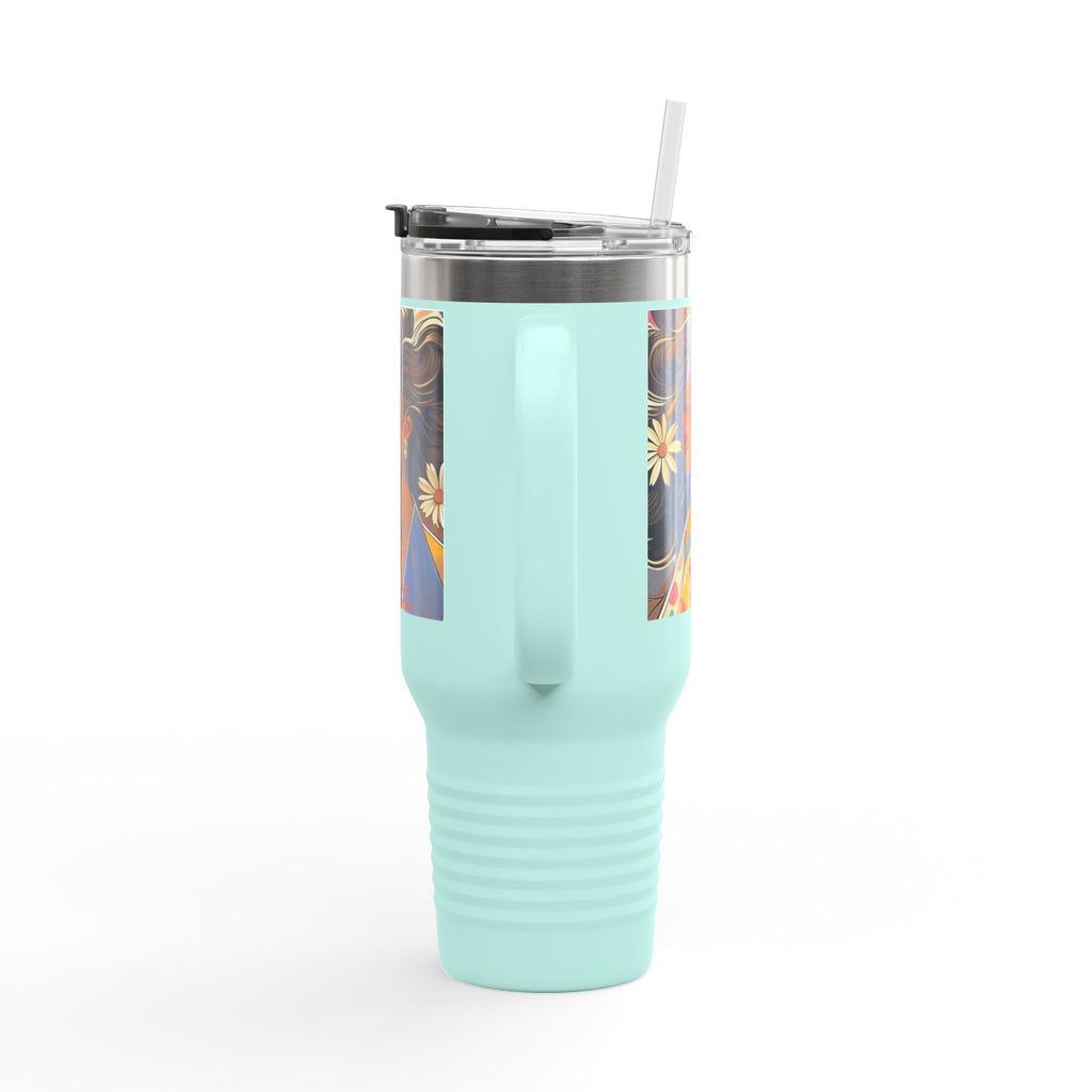 Bohemian Insulated Travel Mug | 40oz Floral Design | Perfect for Hot & Cold Drinks, Travel Lovers, Gifts for Her, Summer Vibes