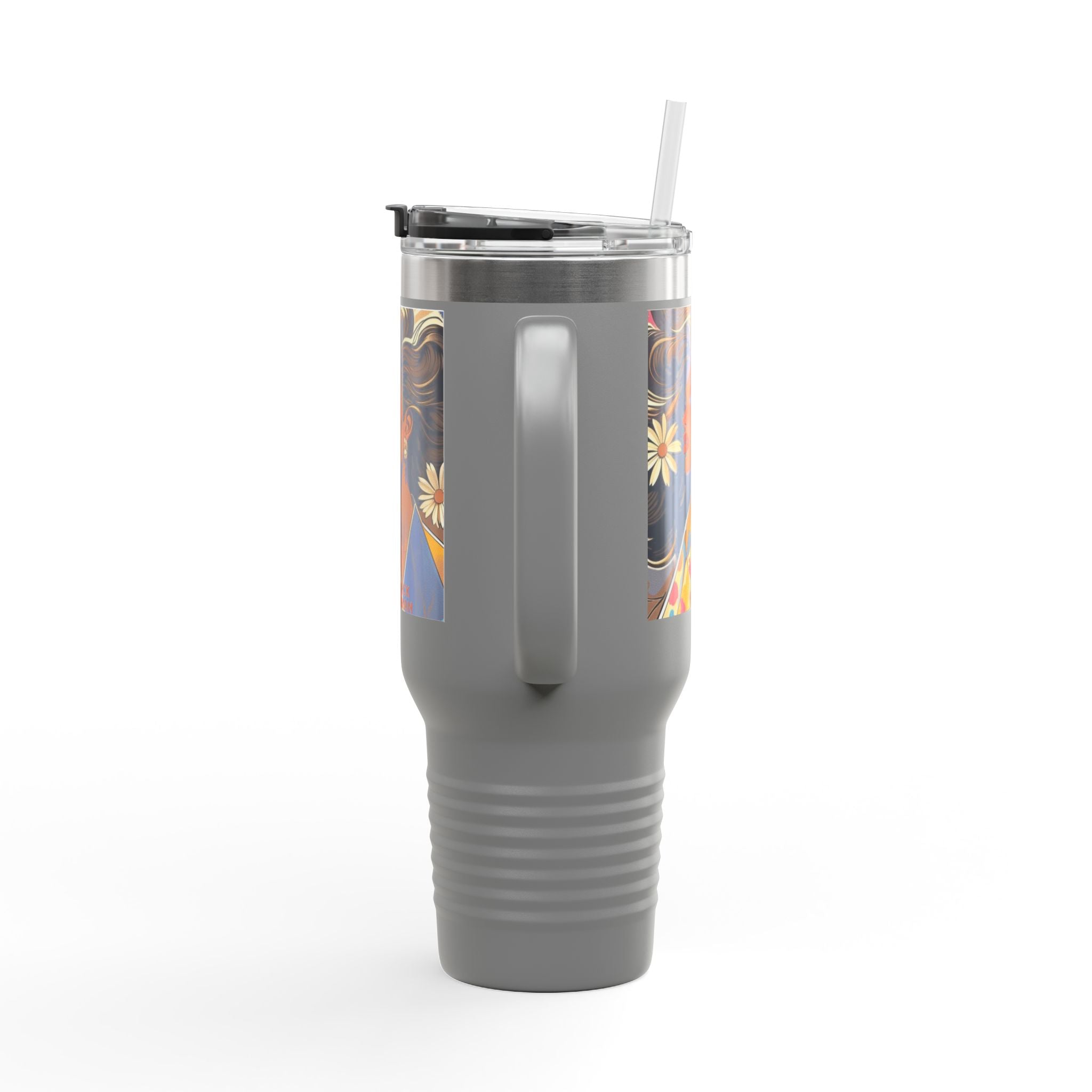 Bohemian Insulated Travel Mug | 40oz Floral Design | Perfect for Hot & Cold Drinks, Travel Lovers, Gifts for Her, Summer Vibes
