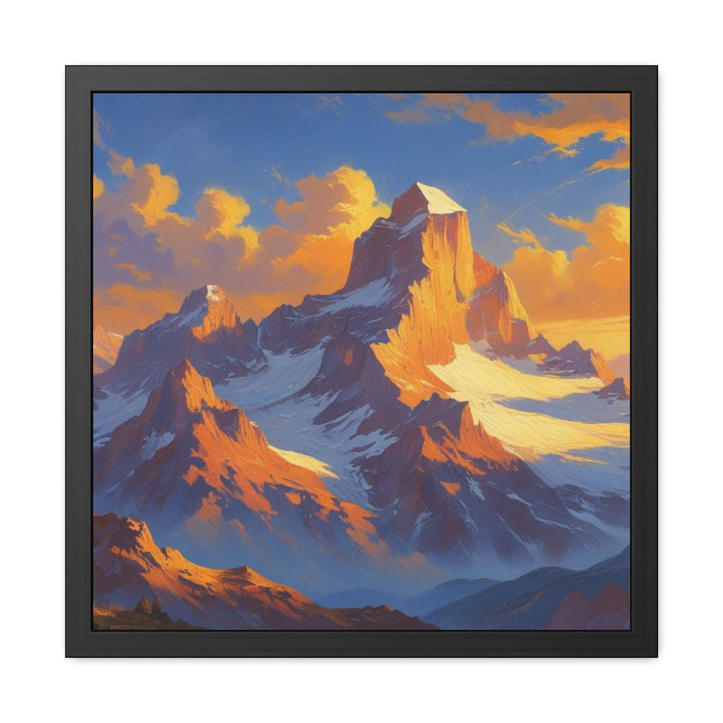 Mountain Sunset Framed Poster