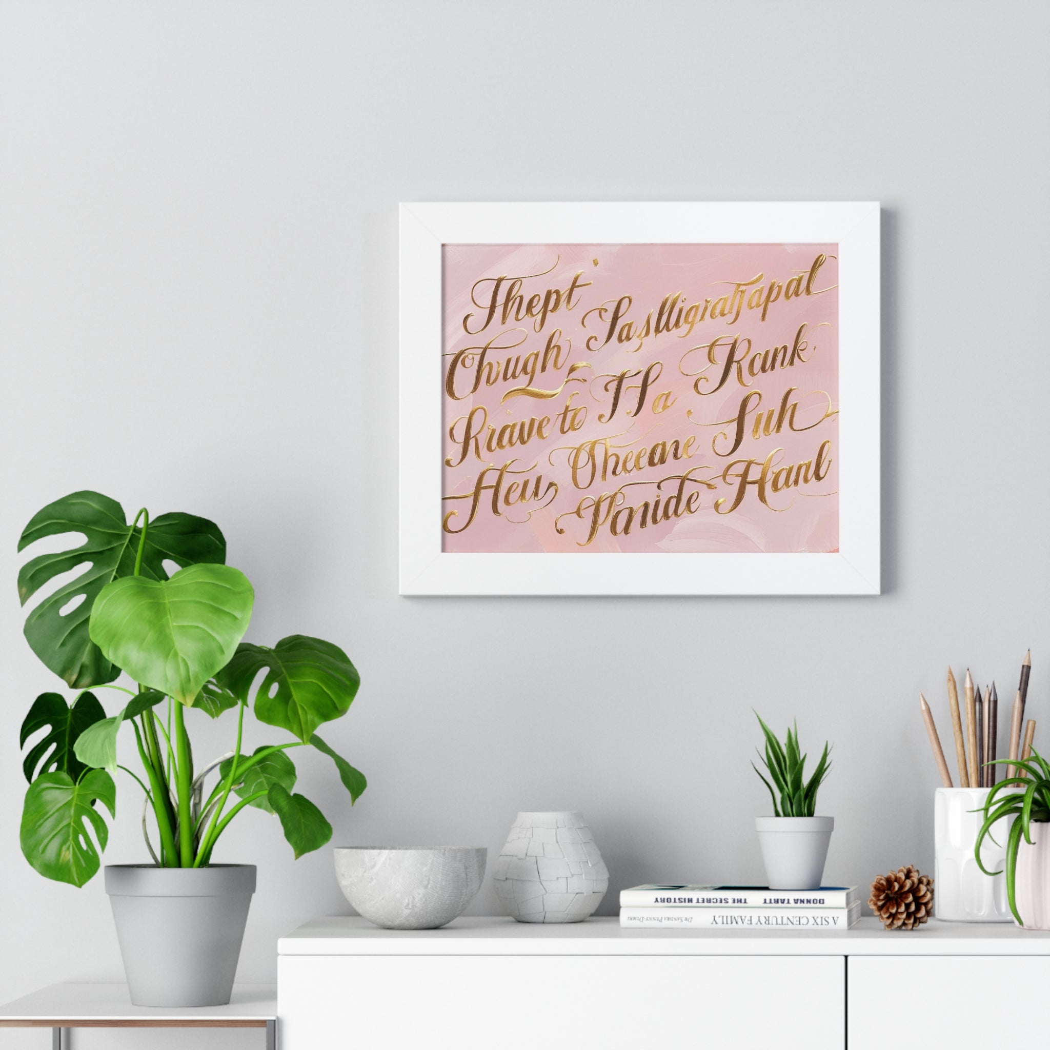 Elegant Framed Poster Art,Nursery or Office Decoration