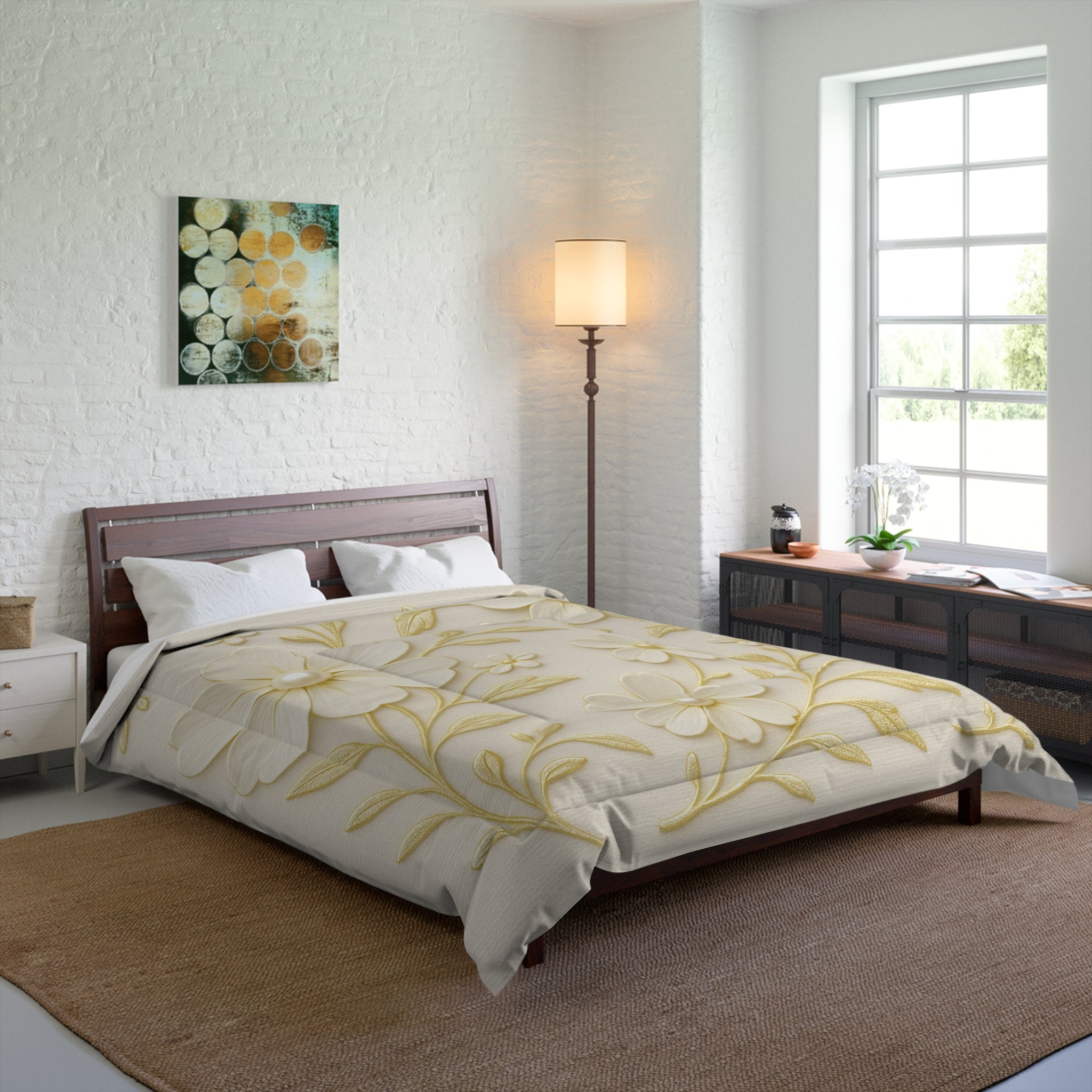 Elegant Floral Pillow Sham