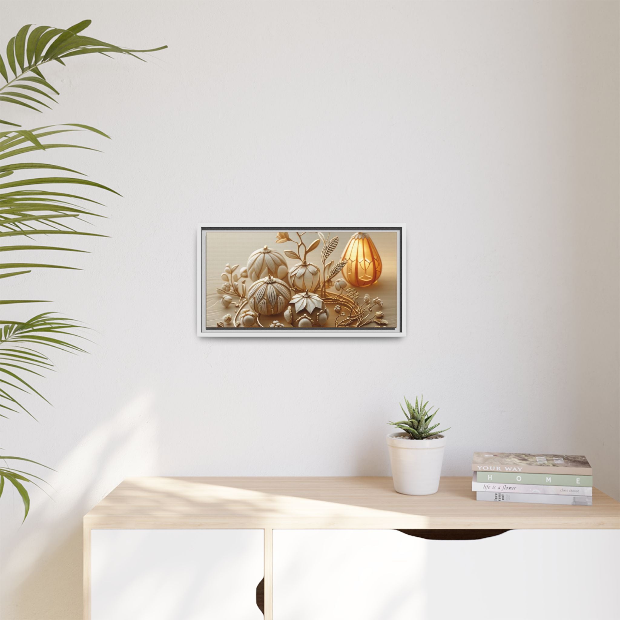 Autumn Framed Canvas Art,Thanksgiving Wall Art
