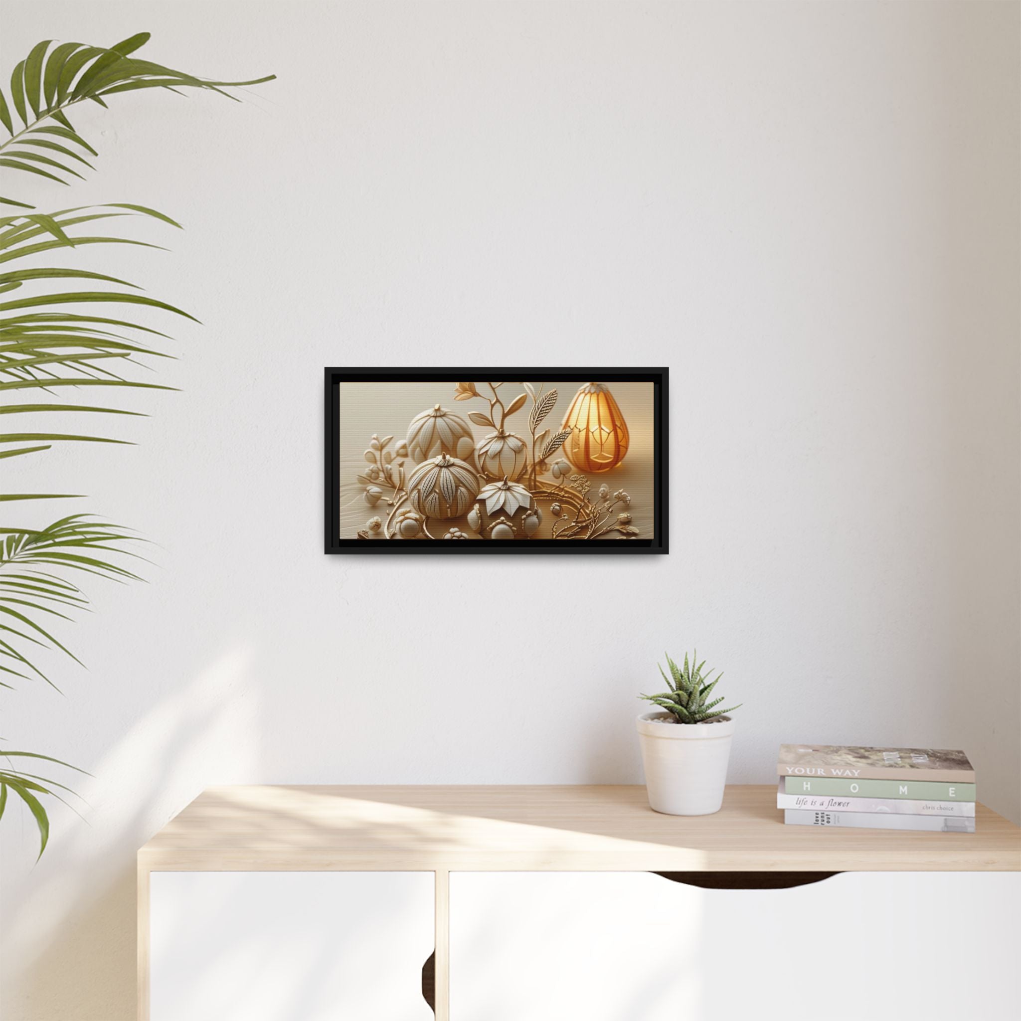 Autumn Framed Canvas Art,Thanksgiving Wall Art